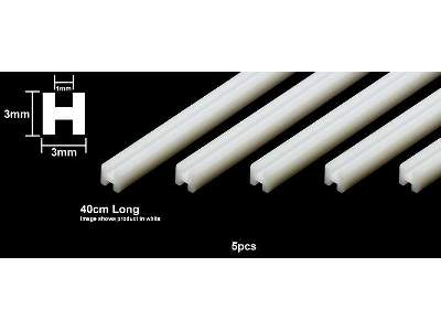 Plastic Beam 3mm H-Shaped - clear - 1 pcs. - image 1