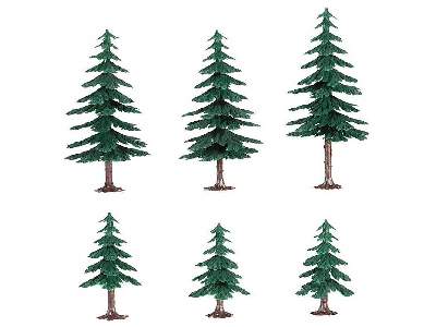 3 Small and 3 large fir trees - image 2