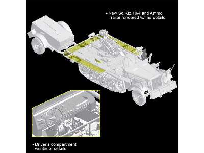 Sd.Kfz.10/4 fur 2cm FlaK 30, 1940 Production w/Ammo Trailer - image 2