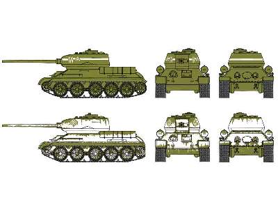 T-34/85 - 2 fast assembly models - image 4