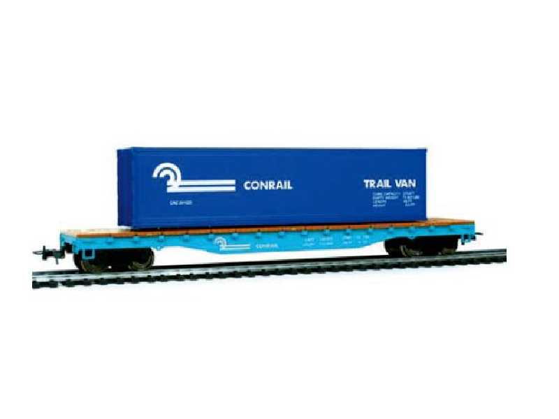 Flat car with container Conrail - image 1