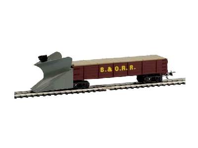 Snow plow car - B&O - Baltimore & Ohio (brown) - image 1