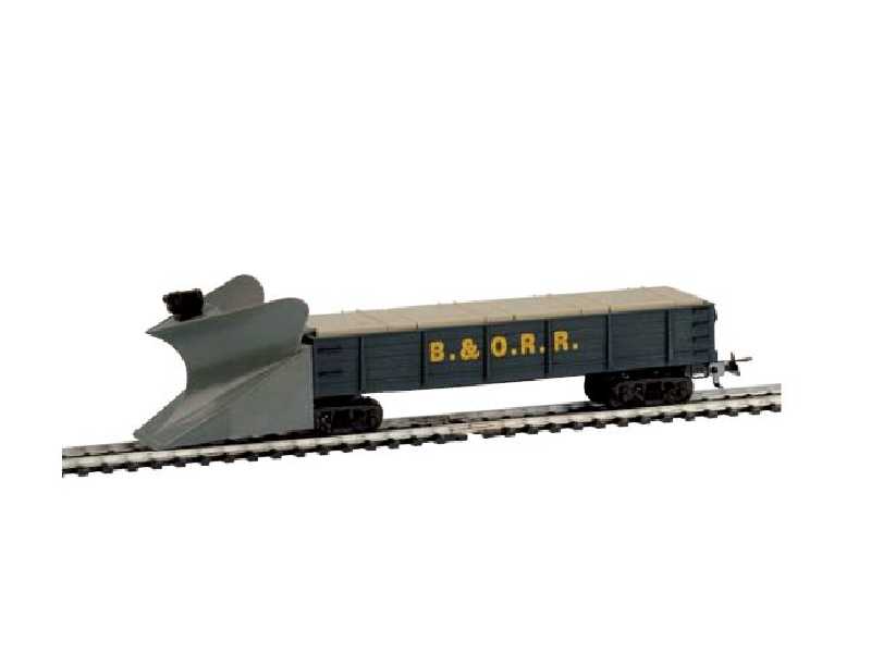 Snow plow car - B&O - Baltimore & Ohio (blue) - image 1