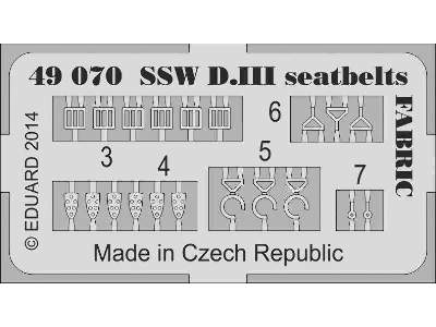 SSW D. III seatbelts FABRIC 1/48 - Eduard - image 3