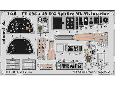 Spitfire Mk. Vb interior S. A. 1/48 - Airfix - image 2