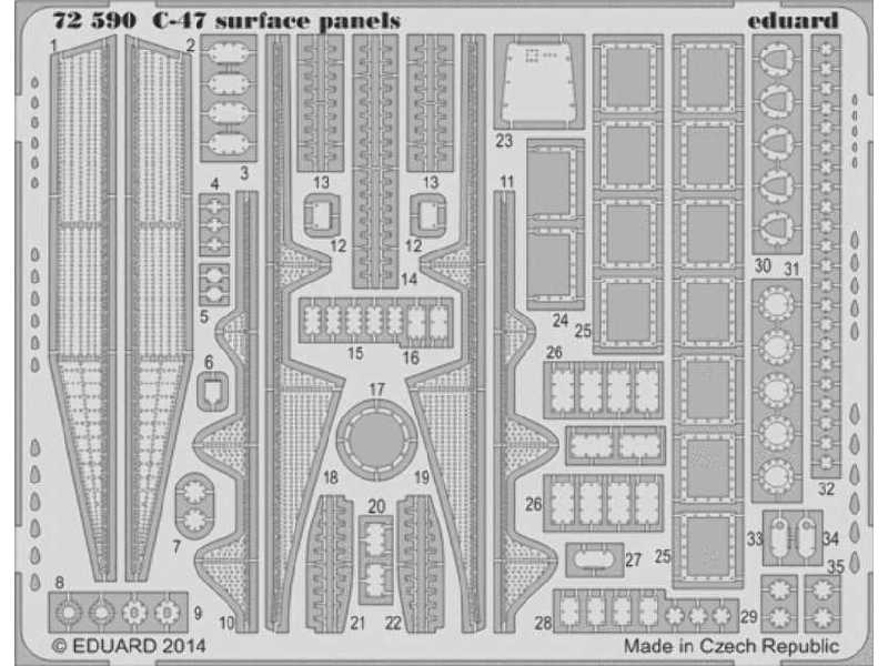 C-47 surface panels 1/72 - Airfix - image 1