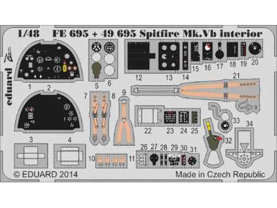 Spitfire Mk. Vb interior S. A. 1/48 - Airfix - image 1