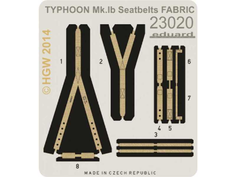 Typhoon Mk. Ib seatbelts FABRIC 1/24 - Airfix - image 1