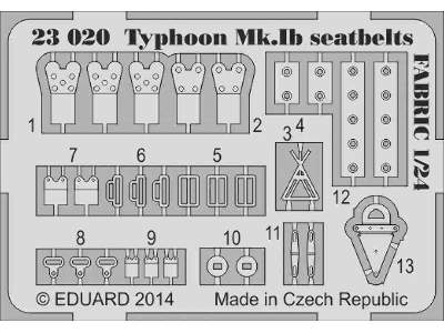 Typhoon Mk. Ib seatbelts FABRIC 1/24 - Airfix - image 3