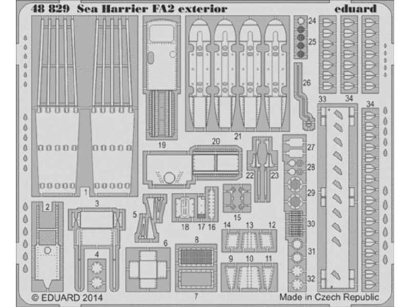 Sea Harrier FA2 exterior 1/48 - Kinetic - image 1