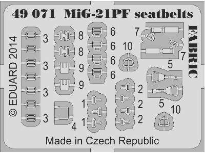 MiG-21PF seatbelts FABRIC 1/48 - Eduard - image 3