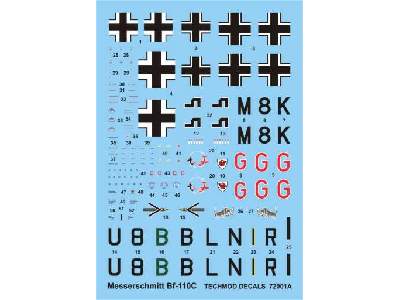 Decals - Messerschmitt Bf 110C - image 1