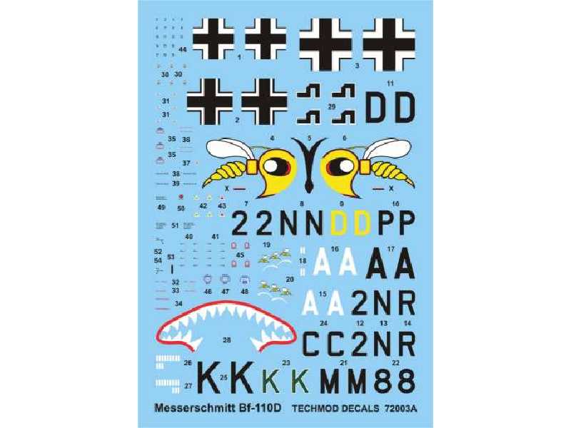 Decals - Messerschmitt Bf 110D - image 1