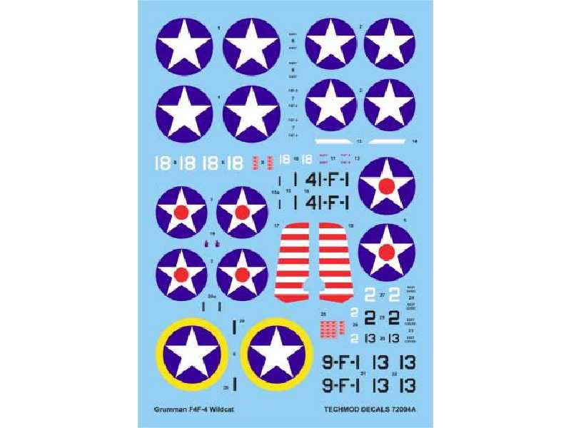 Decals - Grumman F4F-4 Wildcat - image 1