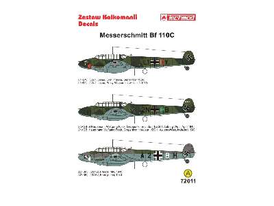 Decals - Messerschmitt Bf 110C - image 2