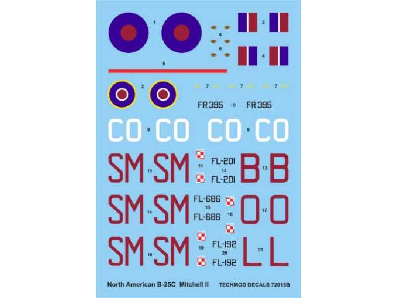 Decals - North American B-25C Mitchell II - image 1