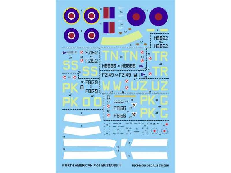 Decals - North American P-51 Mustang III - image 1