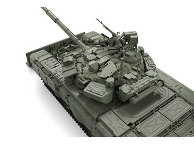 Russian Main Battle Tank T-90 w/TBS-86 Tank Dozer  - image 6