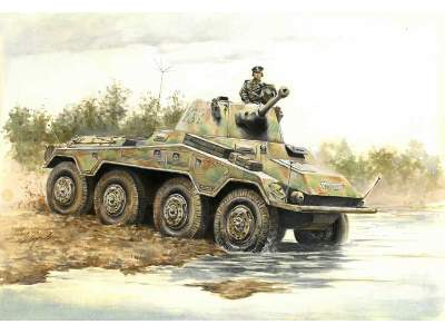 WWII Sd.Kfz.234/2 Puma w/Paints and Glue - image 1