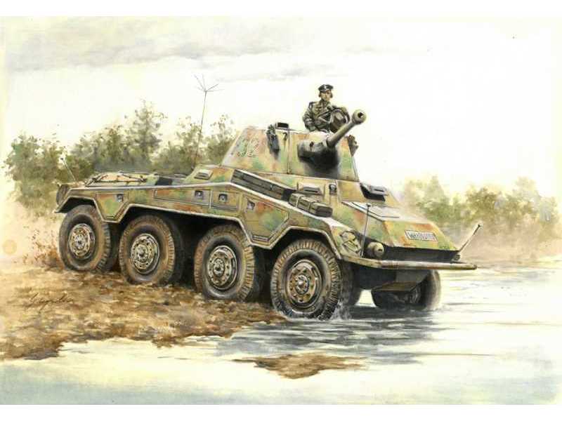WWII Sd.Kfz.234/2 Puma w/Paints and Glue - image 1