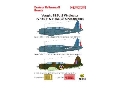 Decals - Vought SB2U-2 Vindicator (V-156 Chesapeake) - image 2