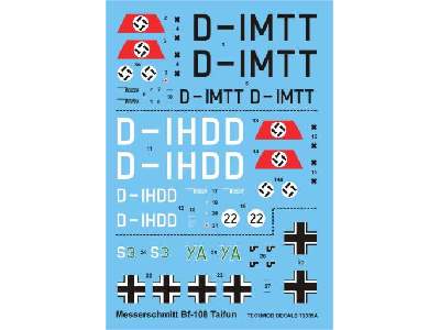 Decals - Messerschmitt Bf 108 Taifun - image 1