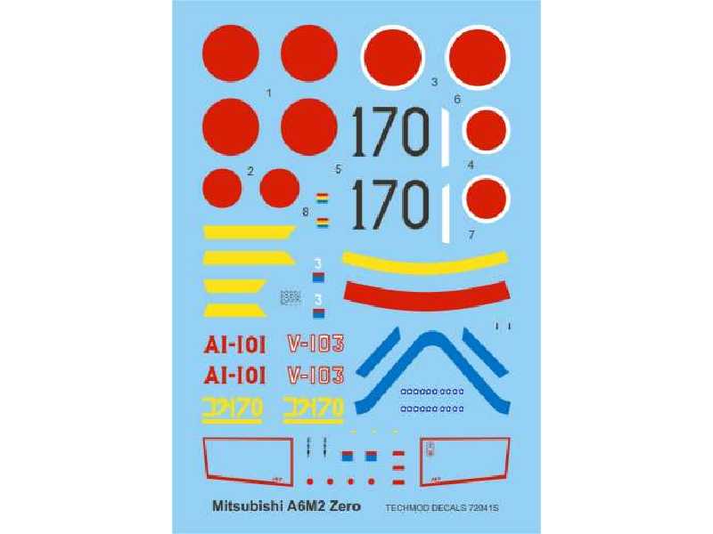 Decals - Mitsubishi A6M2 Zero - image 1 Decals - Mitsubishi A6M2 Zero - image 1
