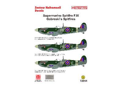 Decals - Supermarine Spitfire F.IX (Gabreski's Spitfires) - image 2