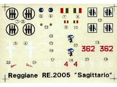 Decals - Reggiane Re 2005 - image 1