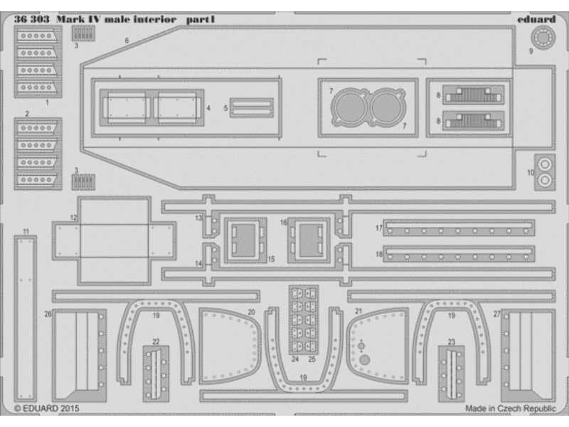 Mark IV male interior 1/35 - Tamiya - image 1