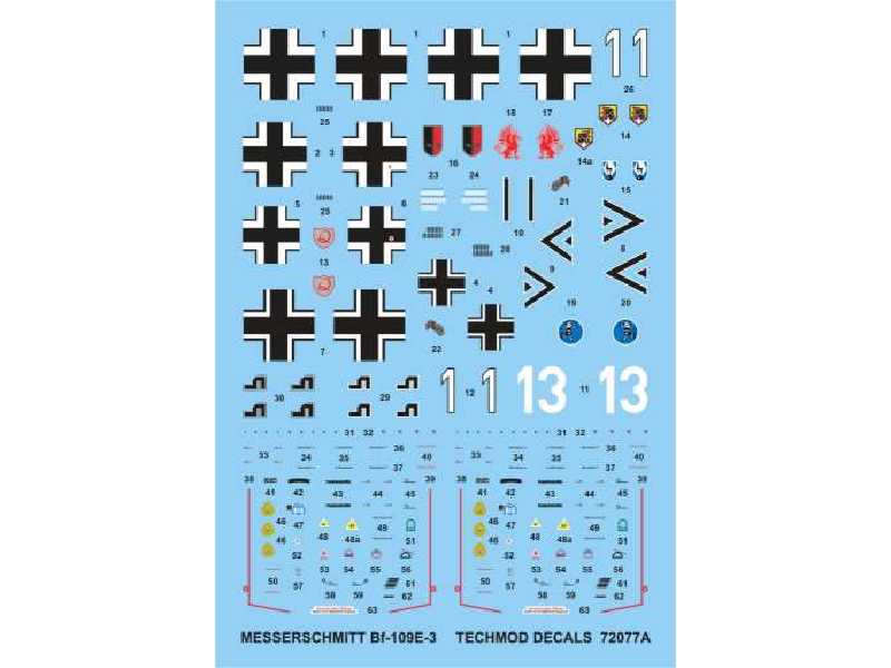 Decals - Messerschmitt Bf 109E-3 - image 1