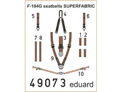 F-104G seatbelts SUPERFABRIC 1/48 - Eduard - image 1