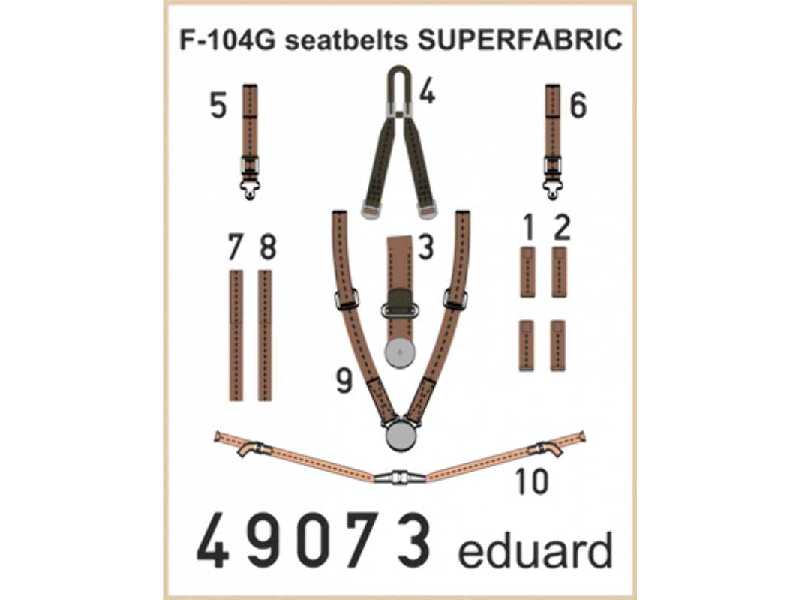 F-104G seatbelts SUPERFABRIC 1/48 - Eduard - image 1