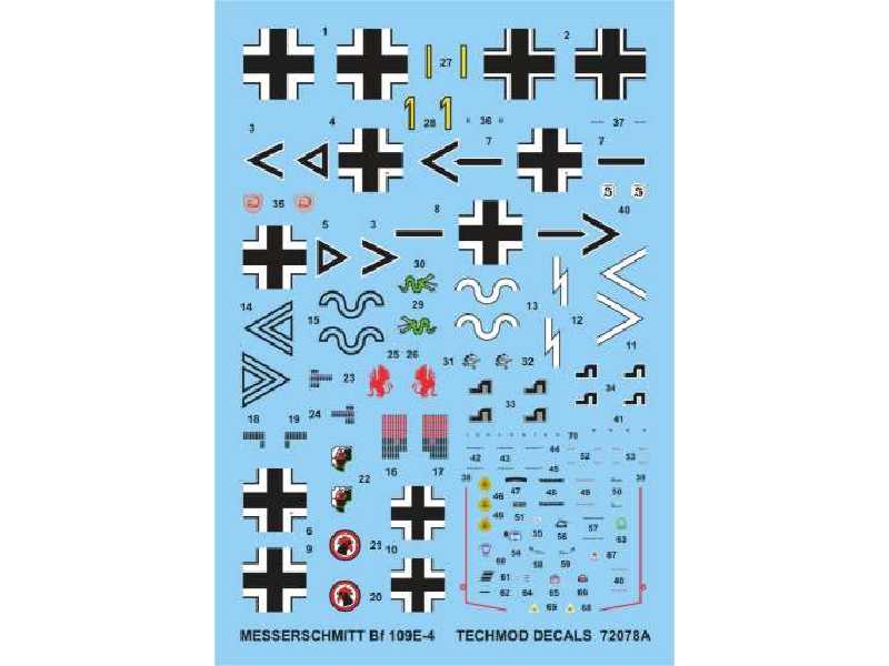 Decals - Messerschmitt Bf 109E-4 - image 1