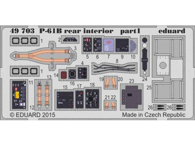 P-61B rear interior S. A. 1/48 - Great Wall Hobby - image 1