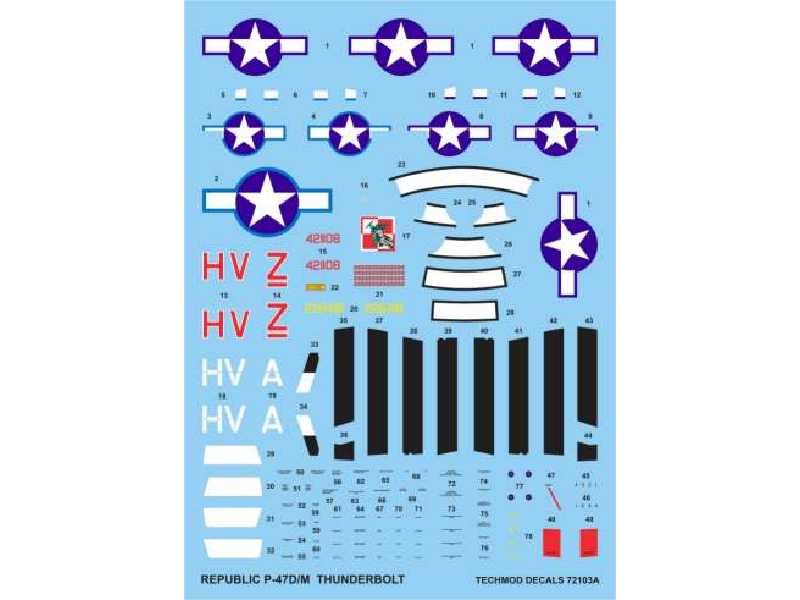 Decals - Republic P-47D/M Thunderbolt - image 1