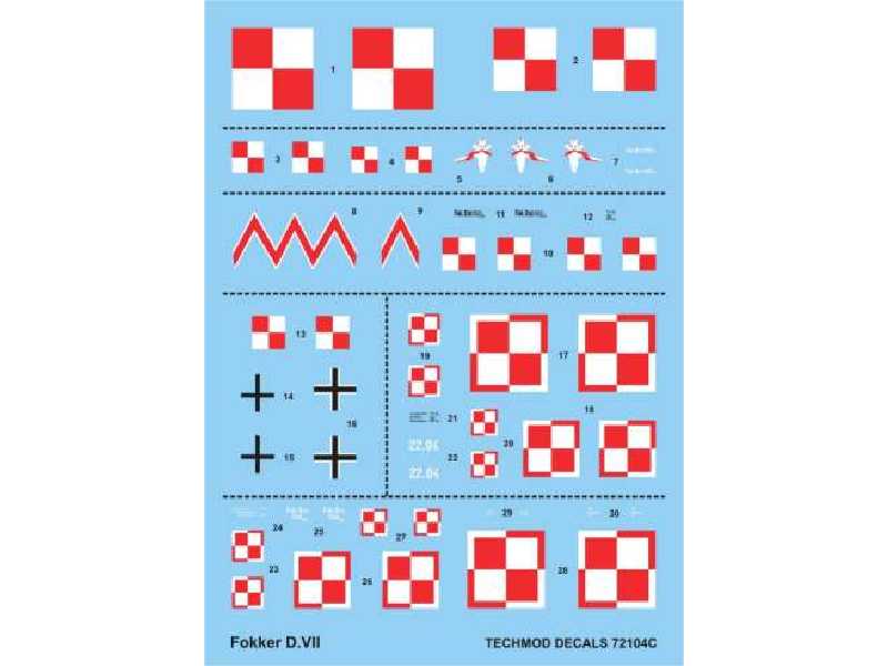 Decals -  Fokker D.VII - image 1