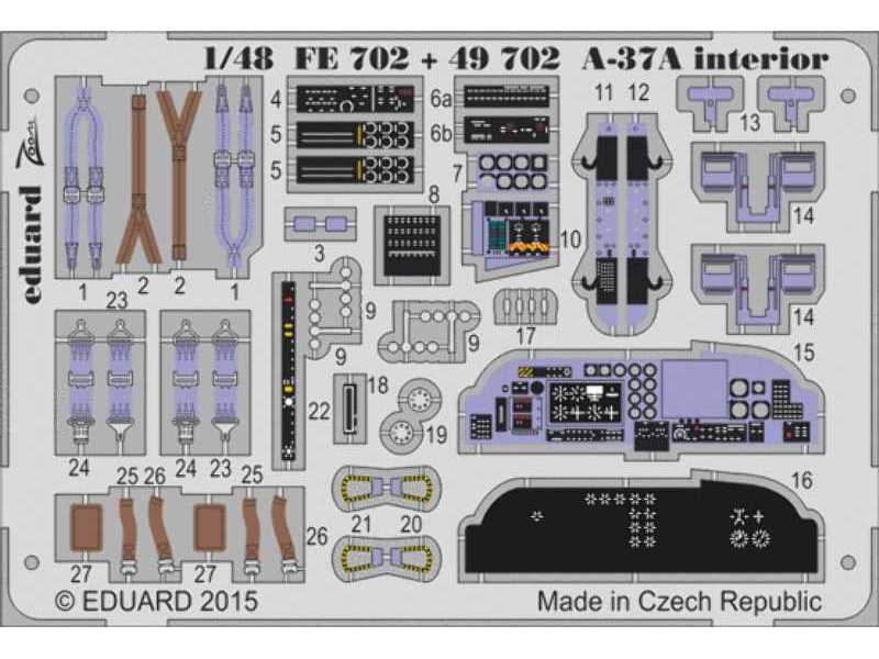 A-37A interior S. A. 1/48 - Trumpeter - image 1