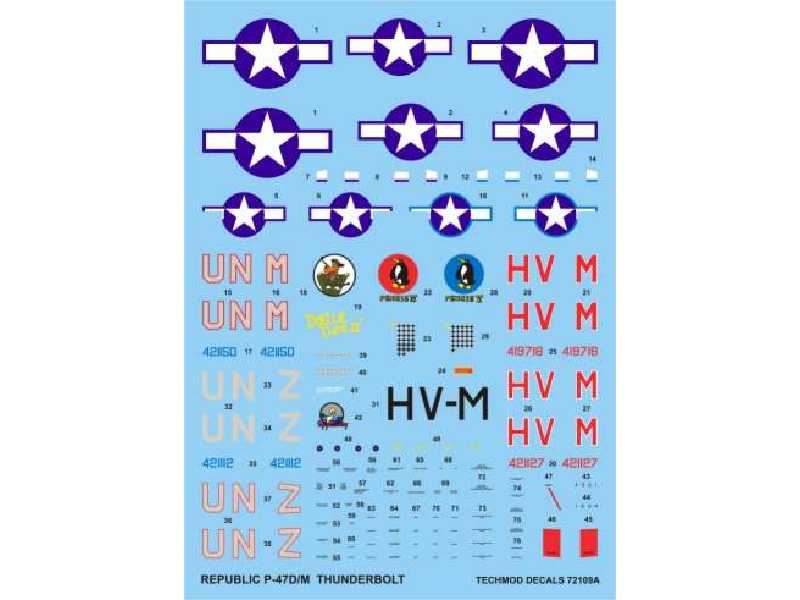 Decals - Republic P-47D/M Thunderbolt - image 1