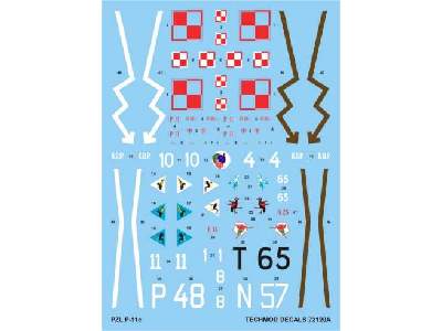 Decals - PZL P.11c - image 1