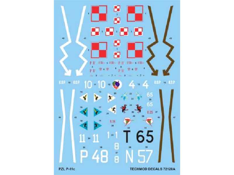 Decals - PZL P.11c - image 1