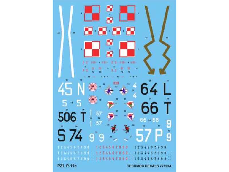 Decals - PZL P.11c - image 1