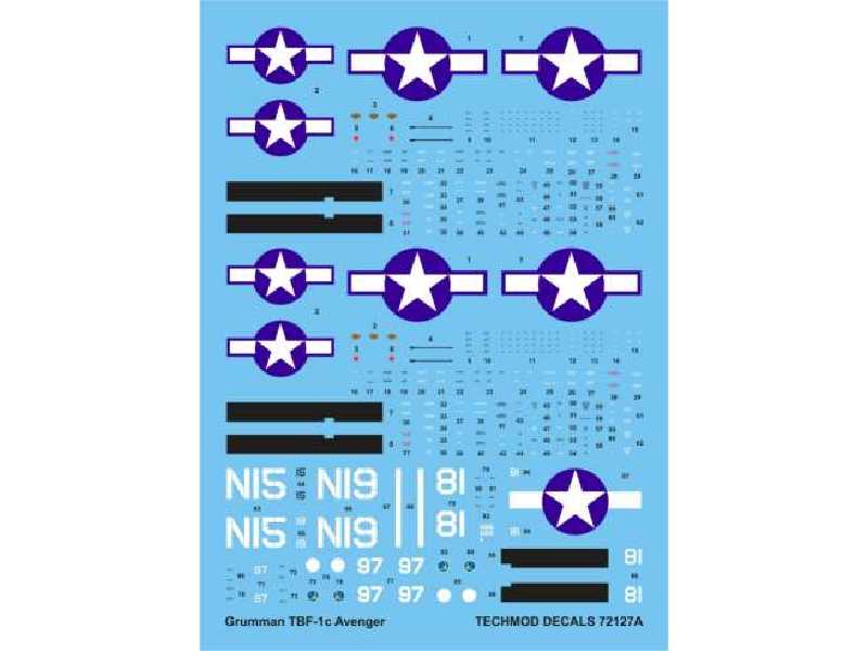 Decals - Grumman TBF-1C Avenger - image 1