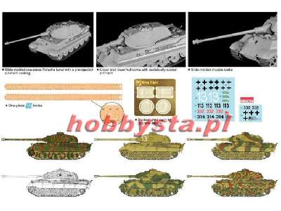 Sd.Kfz.182 Kingtiger Porsche Turret w/Zimmerit  - image 2