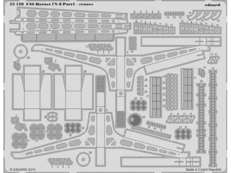 USS Hornet CV-8 part 1 - cranes 1/200 - Merit - image 1