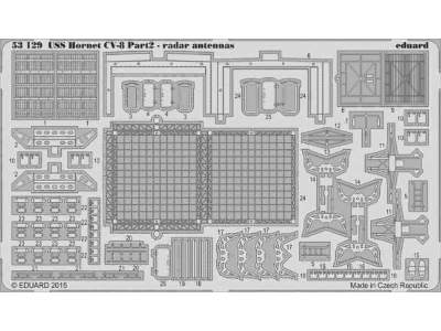 USS Hornet CV-8 part 2 - radar antennas 1/200 - Merit - image 1