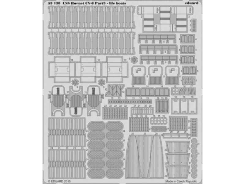 USS Hornet CV-8 part 3 - life boats 1/200 - Merit - image 1