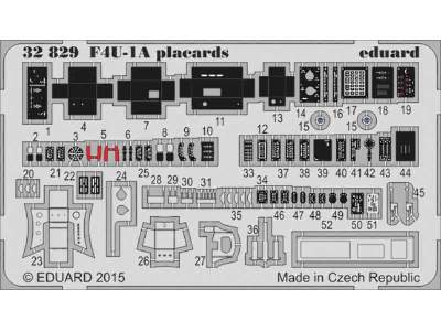 F4U-1A placards 1/32 - Tamiya - image 1