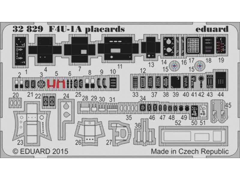 F4U-1A placards 1/32 - Tamiya - image 1