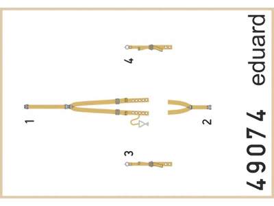 Spitfire Mk. VIII seatbelts SUPERFABRIC 1/48 - Eduard - image 1